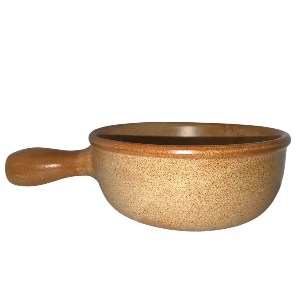 Vintage Swiss/French Ceramic Cheese Fondue Pot - Caquelon 